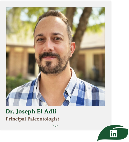 Headshot of Dr. Joseph El Adli, Principal Paleontologist at Bargas